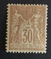 TIMBRE FRANCE TYPE SAGE N 80 NEUF* COTE +120€ - 1876-1898 Sage (Type II)