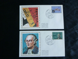 1982 2048 & 2049 FDC's Soie/zijde (Leuven) : " EUROPA 1982 " - 1981-1990