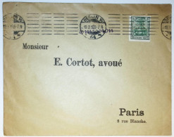 GERMANY 5C GERMANIA PERFORE PERFIN D.r.B  LETTRE COVER BRIEF BERLIN 1910 TO AVOUE E CORTOT A PARIS - Storia Postale