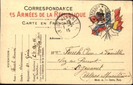 1915  Correspondance Des Armées De La République  CAD De SAINT JEANNET 06   S P 7 - Briefe U. Dokumente