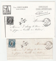 Lettre Avec  Napoléon N°10, Cursive " 39 Labastide D'Armagnac", Landes, Oblitération Roquefort - 1852 Luis-Napoléon