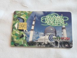 MALAYSIA-(MY-CTF-0041)-Selamat Hari Raya -(62)(CITI FONKAD)(1996)-(CL-96010)-(RM10)-(chip Gold)-used Card - Maleisië