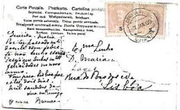 Portugal & Marcofilia, Fantasia, Gravura , Ed. H.K.M Serie 388, Guimaraes A Lisboa 1909 (388) 9.50 - Storia Postale