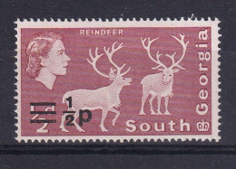 South Georgia: 1971/76   QE II - Decimal Currency Surcharge  SG18    ½p On ½d     MH - Zuid-Georgia