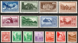 Liechtenstein 1934/36: Ansichten Vues Views Zu 105-118+106z Mi 126-139+127x Yv 117-130 * MLH (Zumstein CHF 240.00 -50%) - Unused Stamps
