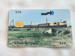 Zimbabwe-(ZIM-29A)-electic Train-(83)-($50)-(1200-261028)-(12/00)-used Card+1card Free - Simbabwe