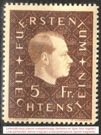 Liechtenstein 1939: Fürst Franz-Josef II.  Zu 149 Mi 185 Yv 160 * Falzspur Trace De Charnière MLH (Zu CHF 40.00 -50%) - Nuevos