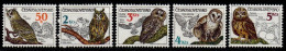 Tschechoslowakei CSSR 1986 - Mi.Nr. 2875 - 2879 - Postfrisch MNH - Vögel Birds Eulen Owls - Uilen