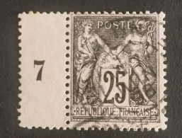 TIMBRE FRANCE TYPE SAGE N 97 MILLESIME 7 OBL COTE + 290€ - 1876-1898 Sage (Type II)