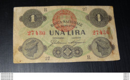 ITALIE : Banca Nazionale UNA LIRA ......... CL-2-2 - Otros & Sin Clasificación