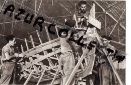 CHANTIERS DE JEUNESSE . CONSTRUCTION D'UNE BARQUE  + PAROLE DE PËTAIN - War 1939-45
