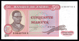 Billet De Banque CONGO Répuplique Démocratique ZAÏRE 50 Makuta NEUF 1979 - Democratic Republic Of The Congo & Zaire