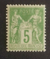 TIMBRE FRANCE TYPE SAGE N 106 NEUF* COTE +50€ - 1876-1898 Sage (Type II)