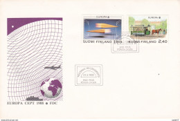 Finland 1988 Europa Transport & Communication FDC Horsetram - Tranvie