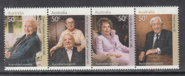 2008 Australia Legends Writers Books Literature Lowry Murdoch Complete Strip Of 4 MNH - Nuovi