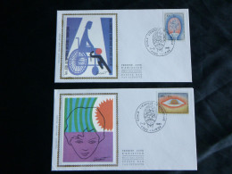 1981 1999 & 2000 FDC's Zijde/soie  ( Liége ) : " Internat. Jaar Gehandicapten/ Année Internationale Des Handicapés " - 1981-1990