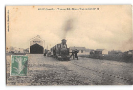 CPA 91 Milly La Gare Train Tramway Milly Melun - Milly La Foret