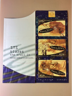 Mint USA UNITED STATES America STS Prepaid Telecard Phonecard, Reach For The Stars 1996, Set Of 3 Mint Cards In Folder - Other & Unclassified