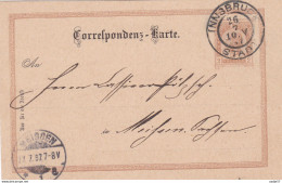 Austria Österreich AUTRICHE -1897 - Entire Postal Card Of 2kr From Ala - Meissen Sachsen - Tarjetas