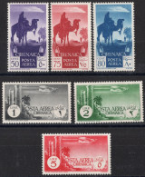 CYRENAIQUE  Timbres-Poste Aérienne N°6* à 11* Neufs Charnières Très Propres TB Cote : 50€00 - Cirenaica