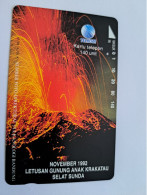 INDONESIA MAGNETIC/TAMURA  140   UNITS / KRAKATAU VULCANO              MAGNETIC   CARD    **17189** - Indonesia