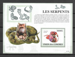 Comoros 2009 Reptiles - Snakes MS MNH - Snakes