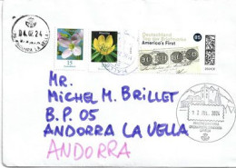 2024. AMERICA'S FIRST, Bloc-feuillet (lettre De 1843) De Santos A Rio De Janeiro,sur Lettre à Andorra,avec Timbre à Date - Storia Postale