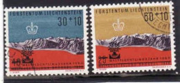 Liechtenstein 1960, Landschaften Mi.Nr. 389 - 390, Weltflüchtlingsjahr Année,  Gestempelt - Usati