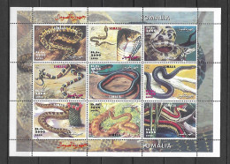 Somalia 2000 Snakes Sheetlet MNH - Snakes