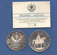 Albanie Shqipëri 10 Leke 1968 Albania Gjergj Kastrioti Skënderbeu 10 Lekë Silver Proof  Coin - Albanië