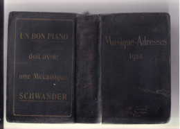 MUSIQUE ADRESSES 8me Année 1924 Annuaire International Du Commerce De La Musique  Office Général De La Musique RARE - Musique