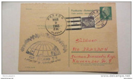 DDR Antw-Gs-Kte US-Driftstation-10 Pf Ulbr Mit Bl. Chachet Positionsangaben, Mst.BARROW 9.Mar1985 - Feiner Beleg- - Cartes Postales - Oblitérées