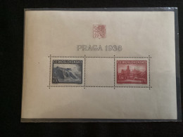 1938 BF 6 ** Exposition Philatélique De Prague Pont Charles Château Et Vysehrad - Blocks & Sheetlets