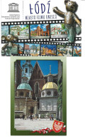 Wawel Cathedral Kraków & City Of Łódź (UNESCO Film City), 2 Cartes Postales Neuves (uncirculated) - Lettres & Documents