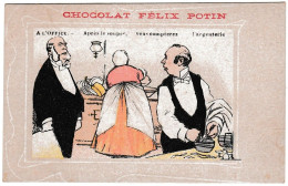 Chromo Felix Potin, A L'office, Après Le Souper, Vous Compterez L'argenterie - Félix Potin