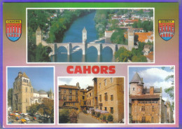 Carte Postale 46. Cahors  Blason   Multivues Très Beau Plan - Cahors