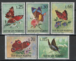 San Marino 1963 Mi 776/80 MNH - Butterflies - Unused Stamps