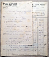 3 Papieren "Fabrikant Der Fornuizen Culbutor En Pantser, Theophiel Debeuckelaere-Vinckier, Yperstraat, Roeselare 1939" - 1900 – 1949