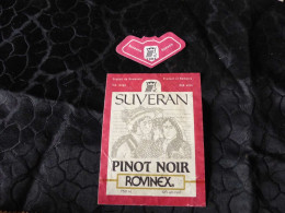 E-271 , ETIQUETTE , SUVERAN, PINOT NOIR ROVINEX 1984 , ROUMANIE - Red Wines