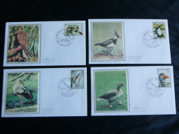 1972 1652 1653 1654 & 1655 FDC's Zijde/soie ( Gent ) : " Oiseau De La Réserve Naturelle Du Zwin" - 1971-1980