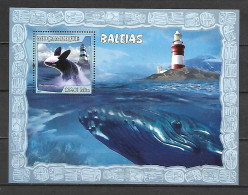 Mozambique 2007 Marine Life - Whales And Lighthouses MS MNH - Balene