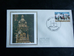 1983 2090 FDC Zijde/soie (Wachtebeke) : " Heilig-Bloedprocessie Te Brugge / Procession Du Saint-sang à Bruges " - 1981-1990