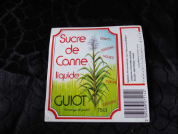 E-299 , ETIQUETTE, SUCRE DE CANNE LIQUIDE GUIOT, Fresnes, Nord - Limonades & Frisdranken