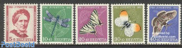 Switzerland 1951 Pro Juventute 5v, Mint NH, Nature - Butterflies - Insects - Art - Authors - Unused Stamps