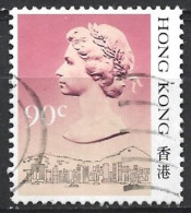 Hong Kong 1987. Scott #496 (U) Queen Elizabeth II, Hong Kong Waterfront - Used Stamps