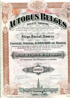 AUTOBUS BELGES (Vignette Anvers) - Automobilismo