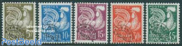 France 1957 Pre Cancels 5v, Unused (hinged), Nature - Poultry - Unused Stamps