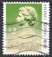 Hong Kong 1987. Scott #500 (U) Queen Elizabeth II, Hong Kong Waterfront - Used Stamps