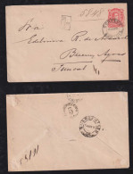 Argentina 1889 Stationery Envelope 5c SAN LUIS X BUENOS AIRES BUZON 2 Mailbox Postmark - Storia Postale