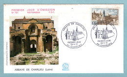 FDC France 1972 - Abbaye De Charlieu - YT 1712 - 42 Charlieu - 1970-1979